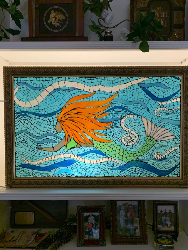 Mermaid Glass-on-Glass picture (LD-35)