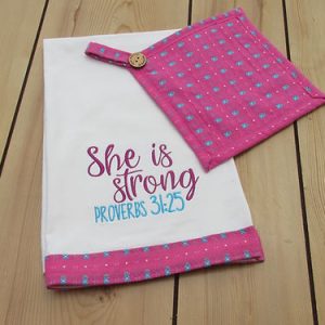 She is strong four Sack Towel set