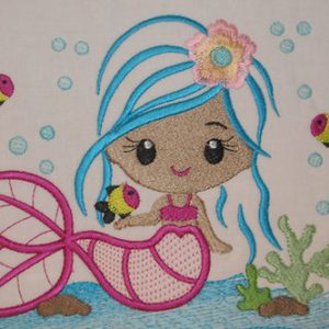 Mermaid baby quilt