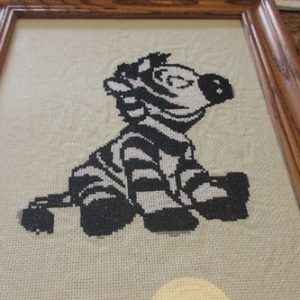 Zebra cross stitch
