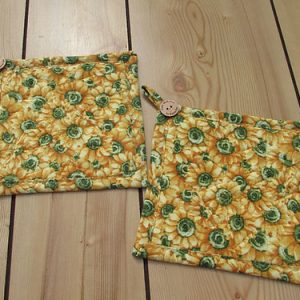 handmade Sunflower potholders