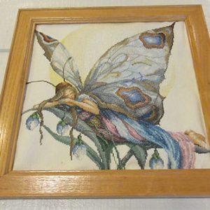 Butterfly fairy crossed stitched